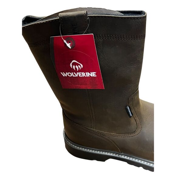 Wolverine Men's 11 Floorhand Waterproof 10" Steel Toe Work Boot brown - Picture 6 of 8